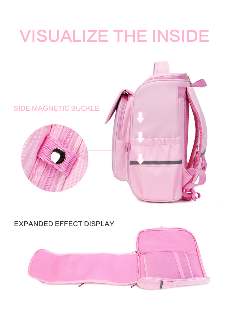 180° foldable school backpack space