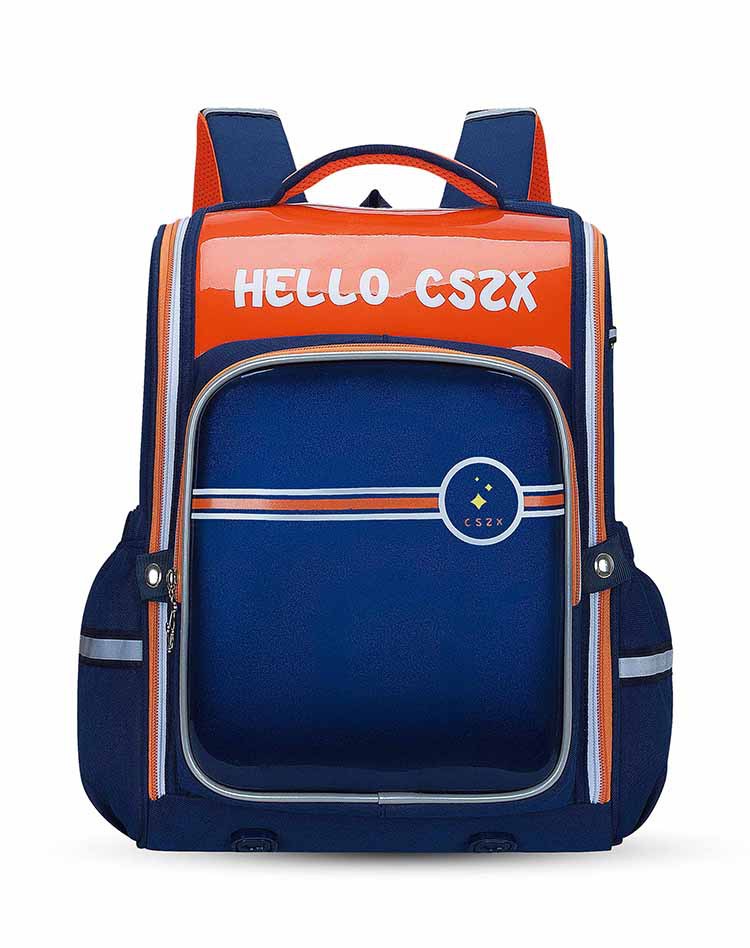 orange classic school backpack