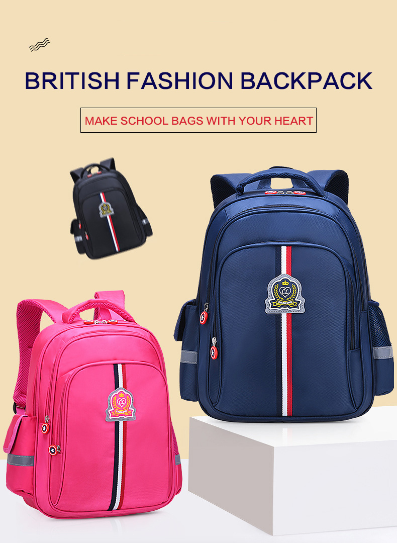 student daily school life backpacks