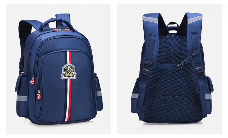 blue student daily school life backpacks
