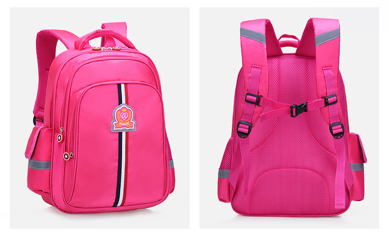 pink student daily school life backpacks