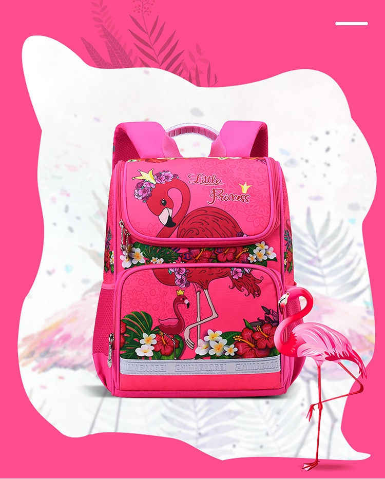 flamingo school backpack
