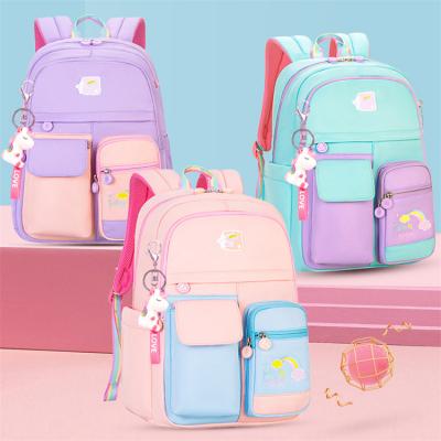 cartoon unicorn logo girls schoolbag