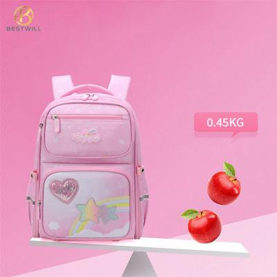 Rainbow school kids backpack bags for girls 